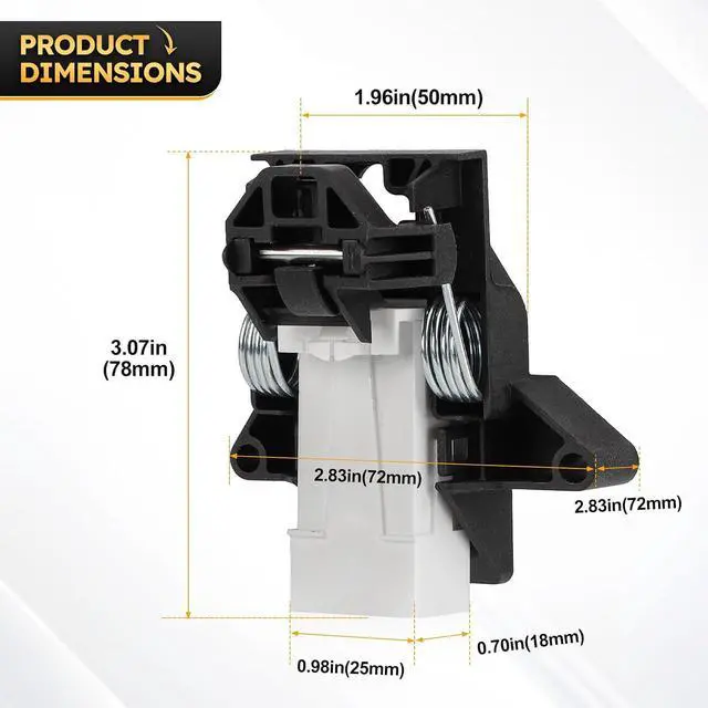 Alt view image 5 of 7 - 5304516818 Upgrade Dishwasher Door Latch & Door Switch Kit Compatible with Electrolux Kenmore Frigidaire Dishwasher Door Replaces# 5304525218 154543901 154758101 154543901 154722401-2 Year Warranty