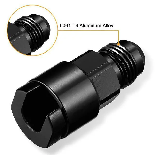 Alt view image 4 of 7 - 2 PCS 6AN Male Flared to 3/8", 5/16" SAE Quick Connect Female Screw On Adapter Fitting EFI Aluminum Connector Fuel Adapter Connector