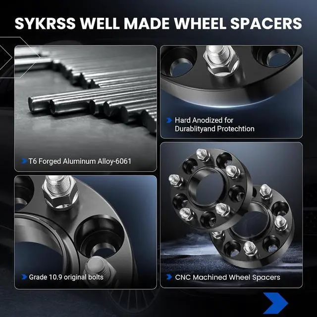 Alt view image 4 of 7 - 5x115mm Wheel Spacers 1.25inch Compatible with Chrysler 300 2005-2023, 71.5 mm Center Bore & 5 Lug Forged Wheel Adapters M14x1.5 Compatible with Dodge Challenger Charger Magnum, 2PCS