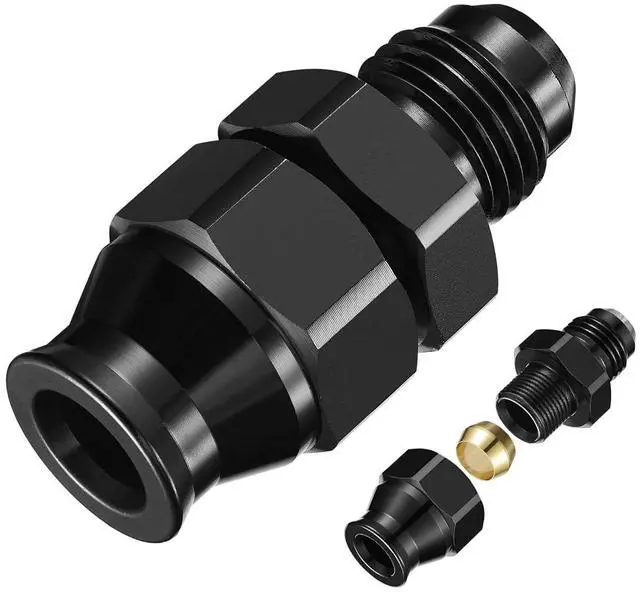 Main image of 6AN Male to 3/8" Hardline Tube Fuel Line Fitting, 3/8 inch OD tube to 6AN male Straight Hard Tube Adapter Aluminum 1PC