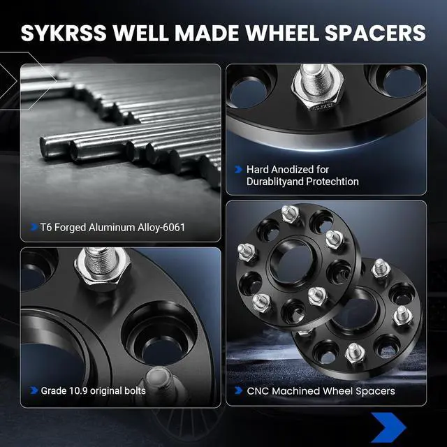 Alt view image 4 of 7 - 5x114.3mm Wheel Spacers 20mm Compatible with Subaru Ascent Forester Impreza Legacy, 56.1 mm Center Bore & 5 Lug Forged M12x1.25 Wheel Adapters Compatible with Subaru Outback WRX STI, 4PCS