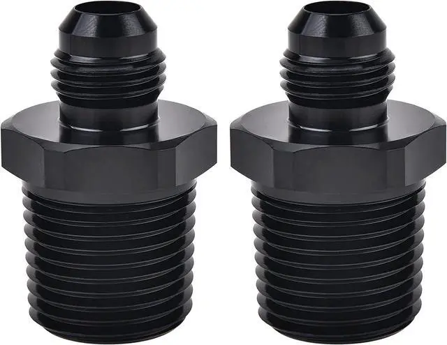 Main image of Straight 6AN Male Flare to 1/2" NPT Pipe Adapter Fitting Aluminum
