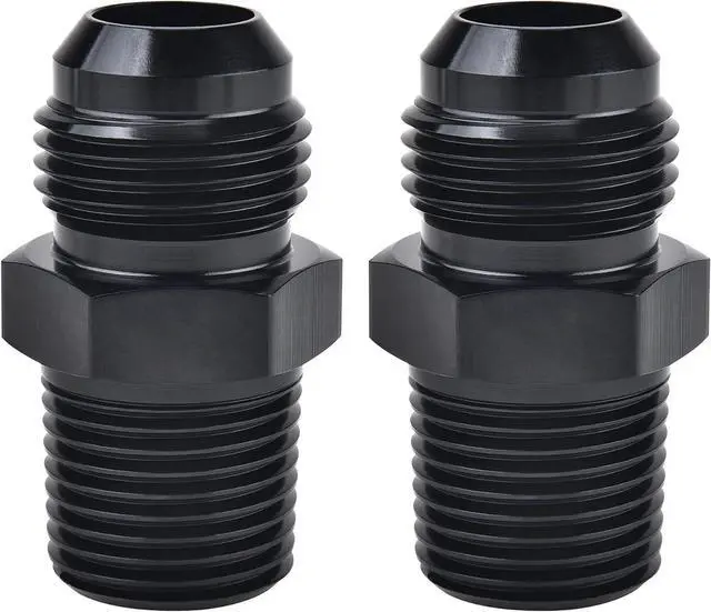 Main image of Straight 8AN Male Flare to 3/8" NPT Pipe Adapter Fitting Aluminum