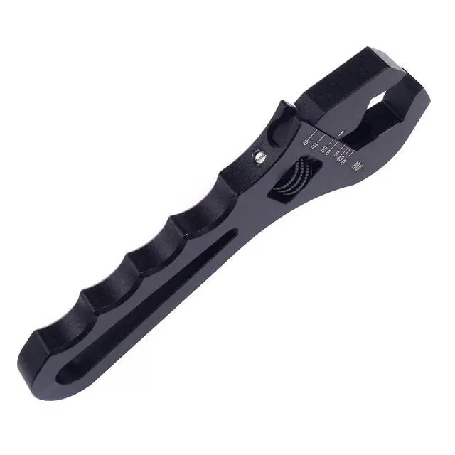 Alt view image 7 of 7 - An Fitting Wrench 3AN-16AN Adjustable Wrench Aluminum Lightweight Spanner Tools for An Hose Fitting Adapter End, Black (Pack of 2)