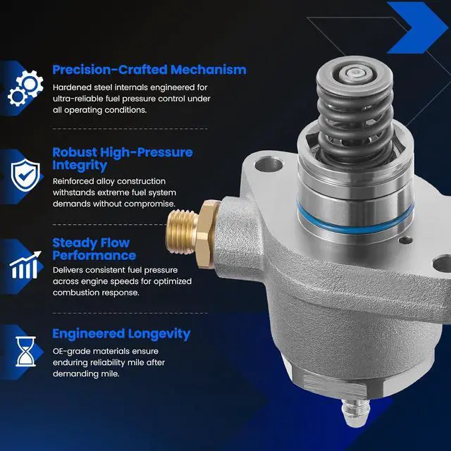 Alt view image 7 of 7 - HM10056 High Pressure Fuel Pump with Fitting Adapter Compatible with Audi 2015-2016 A3 Quattro,2016-2017 A6,2016 A6 Quattro,2015-2016 S3, 2016 TT Quattro, Compatible with VW 2015-2016 GTI