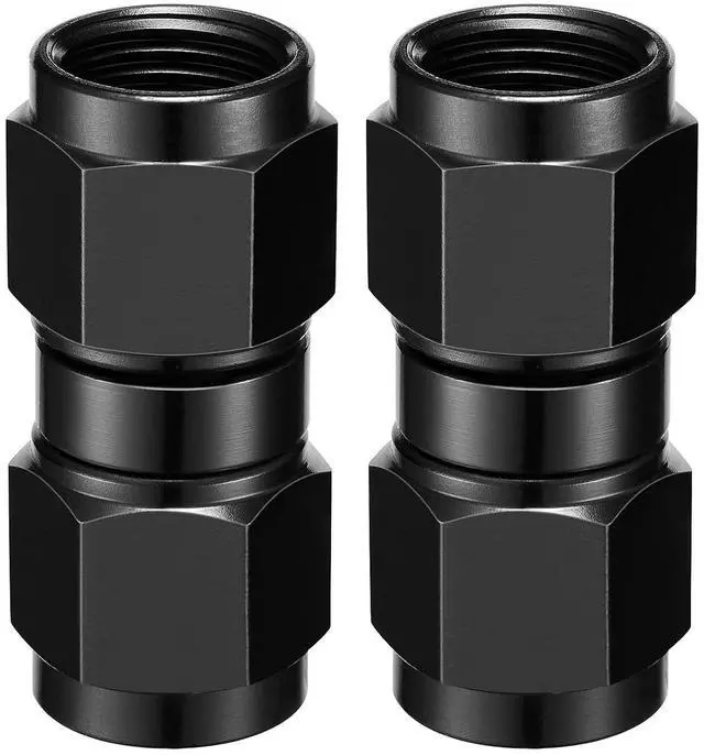 Main image of 10AN Female to 10AN Female Straight Swivel Coupler Union Fitting Adapter Aluminum 2 pcs