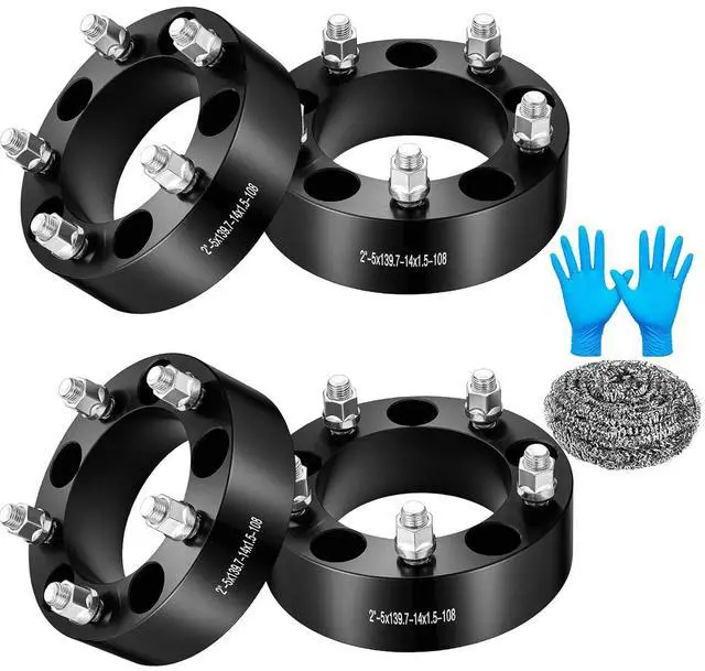 Main image of 2 inch 5x5.5 Wheel Spacers Compatible with RAM 1500 2012-2018,108mm Center Bore & 5 Lug M14x1.5 Studs & 139.7mm Forged Wheel Spacer Compatible with RAM 1500 Classic 2019-2022,4PCS