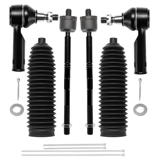 Alt view image 3 of 7 - 6-PC Tie Rod Ends Kits Compatible with Honda CR-V 2007-2011,2xOuter tie rod ES800510,2xInner tie rod EV800689,2xdust cover