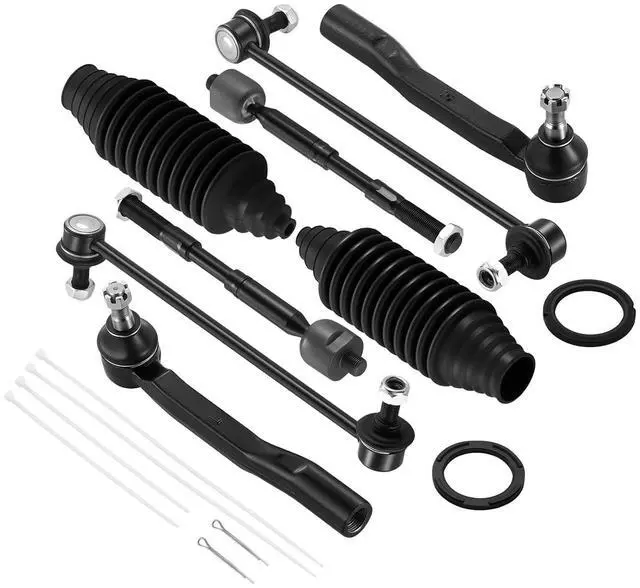 Main image of 8-PC Steering Suspension Kits Compatible with Toyota Sienna 2011-2020,2xInner tie rod EV801518,2xOuter tie rod ES800997 ES800998,2xStabilizer Bar Link K750574,2xdust cover