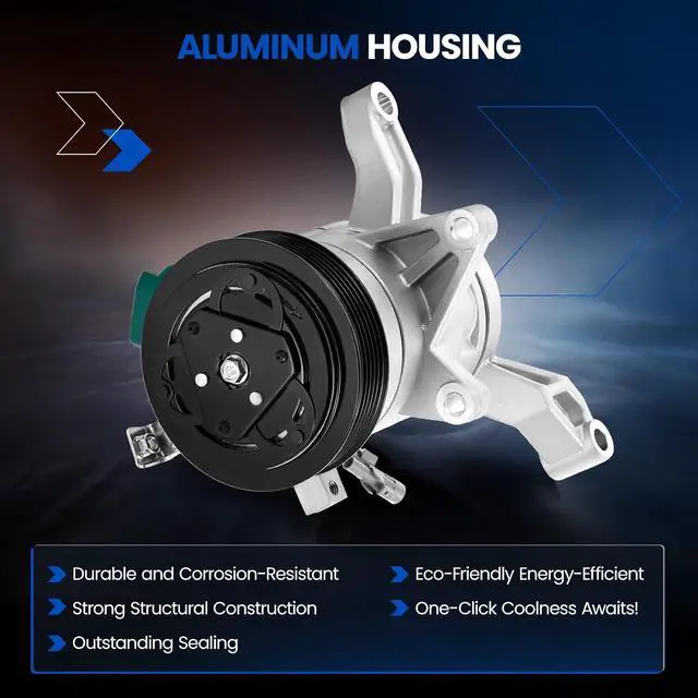 Alt view image 6 of 7 - 58492 AC Compressor with Clutch Compatible with Subaru | for Forester 2014-2018 2.0L 2.5L, for Impreza 2012-2016 2.0L, for Crosstrek 2016-2017 2.0L, Replaces 73111FJ000