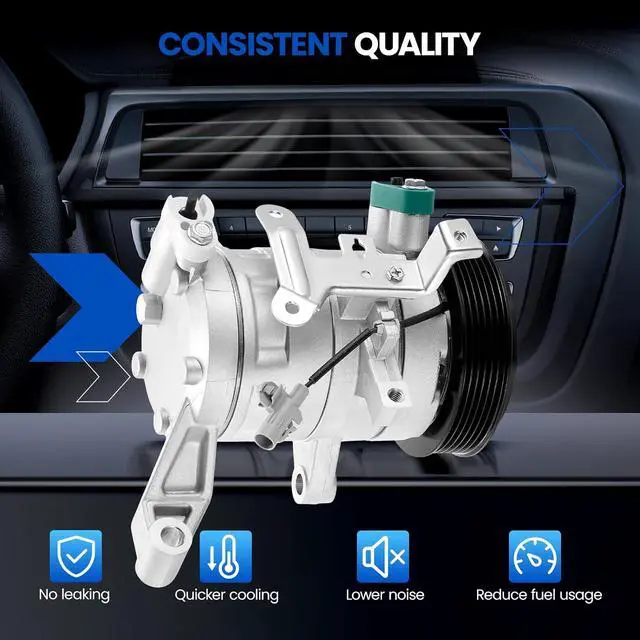 Alt view image 7 of 7 - 58492 AC Compressor with Clutch Compatible with Subaru | for Forester 2014-2018 2.0L 2.5L, for Impreza 2012-2016 2.0L, for Crosstrek 2016-2017 2.0L, Replaces 73111FJ000