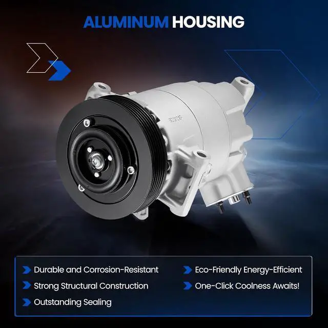 Alt view image 3 of 7 - 68565 Air Conditioning A/C Compressor with Clutch Compatible with Buick LaCrosse 2010 2.4L L4, for Regal 2011-2012 2.0L 2.4L L4