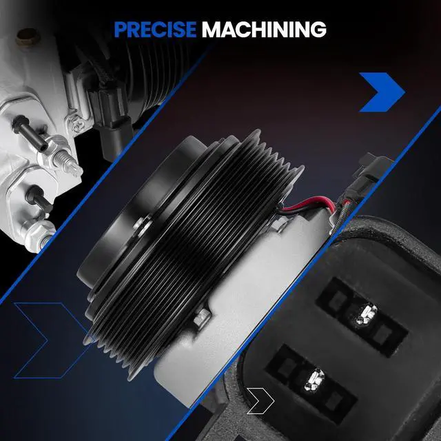 Alt view image 7 of 7 - 97324 Air Conditioning AC Compressor with Clutch for Ford | Compatible with Ford F-250 F-350 F-450 F-550 Super Duty F53 F59 F650 F750, RS20 Compressor