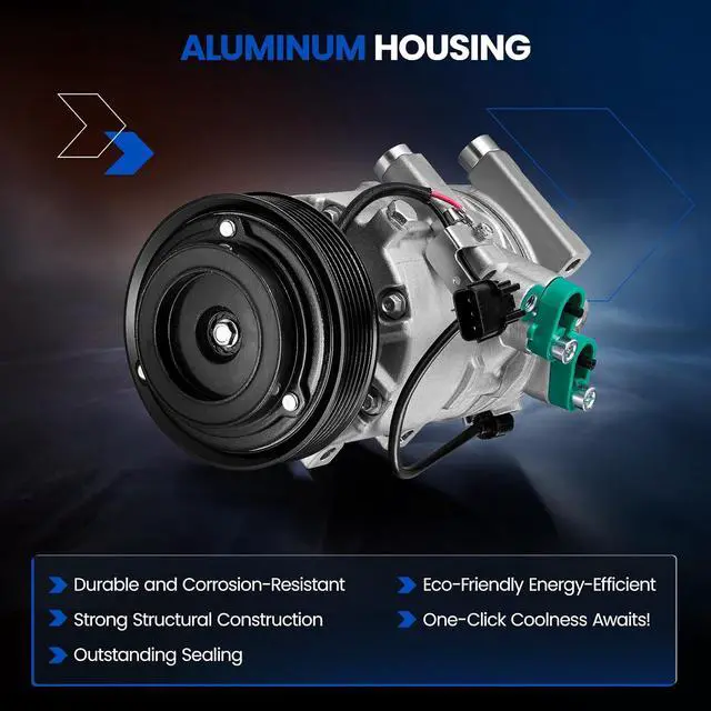 Alt view image 5 of 7 - 1177305 Air Conditioner AC Compressor with Clutch | Compatible with Kia Sportage 2011-2016 2.0L 2.4L, for Sportage 2016 3.3L, Compatible with Hyundai Tucson 2.0L 2.4L