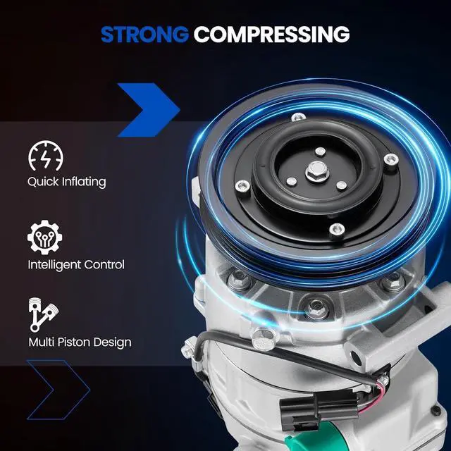 Alt view image 5 of 7 - 178315 Air Conditioning AC Compressor with Clutch Compatible with Hyundai Genesis 2009-2013, Compatible with Hyundai Equus 2011-2013, V8 4.6L 5.0L GAS