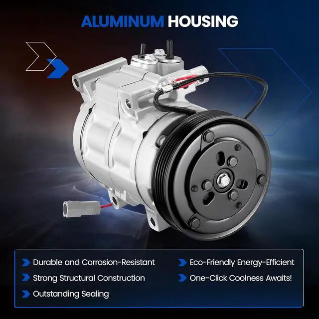Alt view image 3 of 7 - 158381 Air Conditioning A/C Compressor with Clutch Compatible with Mazda 3 2.0L 2010-2013, 3 Sport 2.0L 2010-2013, 5 Grooves (Not 6 Grooves)