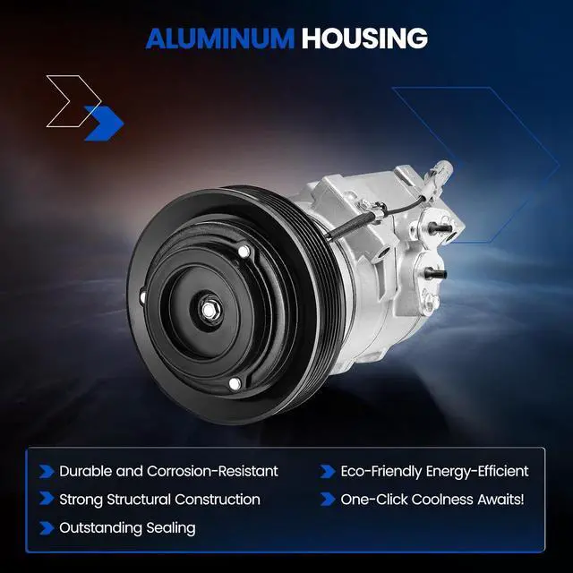 Alt view image 5 of 7 - 78391 Air Conditioning AC Compressor with Clutch Compatible with Toyota Corolla 2003-2008 L4 1.8L GAS, Compatible with Toyota Matrix 2003-2008 L4 1.8L GAS