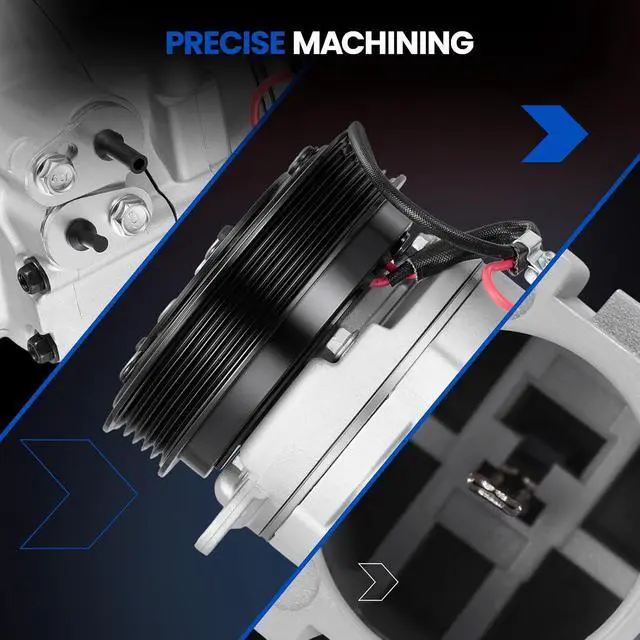 Alt view image 7 of 7 - 158381 Air Conditioning A/C Compressor with Clutch Compatible with Mazda 3 2.0L 2010-2013, 3 Sport 2.0L 2010-2013, 5 Grooves (Not 6 Grooves)