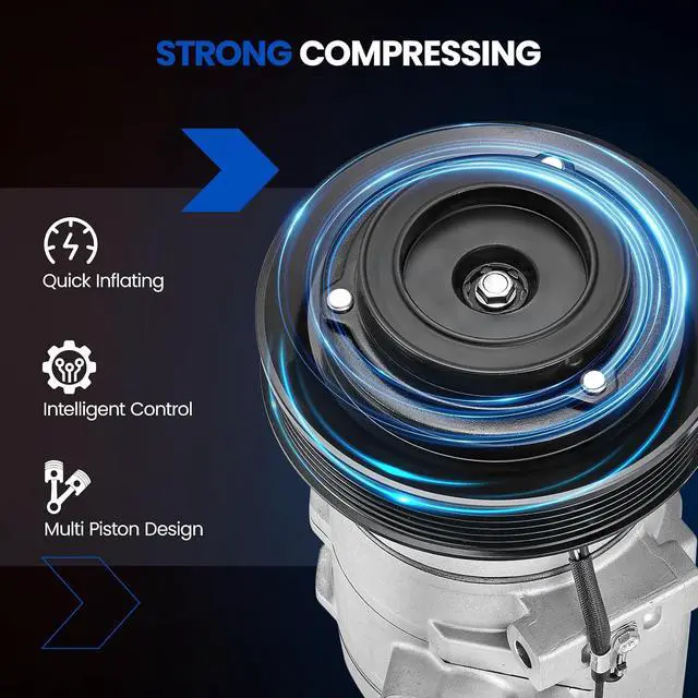 Alt view image 7 of 7 - 78391 Air Conditioning AC Compressor with Clutch Compatible with Toyota Corolla 2003-2008 L4 1.8L GAS, Compatible with Toyota Matrix 2003-2008 L4 1.8L GAS