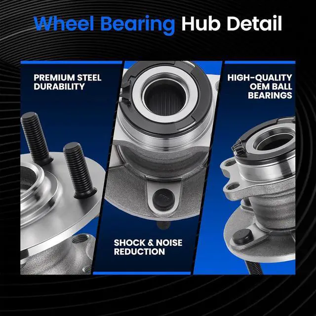 Alt view image 2 of 7 - 512381 Rear Wheel Bearing and Hub Assembly Compatible with Mitsubishi Lancer 2012-2017 2.0L 2.4L, for Outlander 2008-2013 2.4L 3.0L Gas, Fits for AWD Models, 1PCS