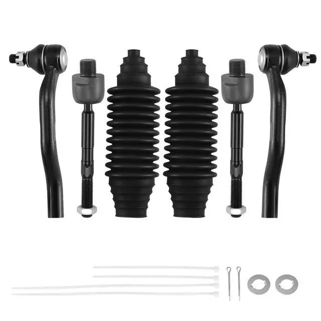 Alt view image 3 of 7 - 6-PC Tie Rod Ends Kits Compatible with Honda Civic 2012-2015,2xInner tie rod EV800906,1xOuter tie rod ES800912,1xOuter tie rod ES800913,2xdust cover