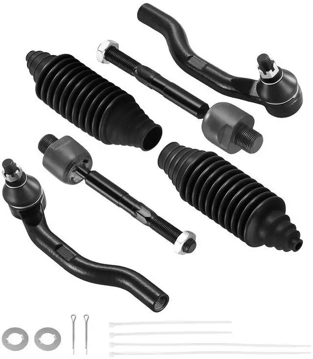 Main image of 6-PC Tie Rod Ends Kits Compatible with Honda Civic 2012-2015,2xInner tie rod EV800906,1xOuter tie rod ES800912,1xOuter tie rod ES800913,2xdust cover