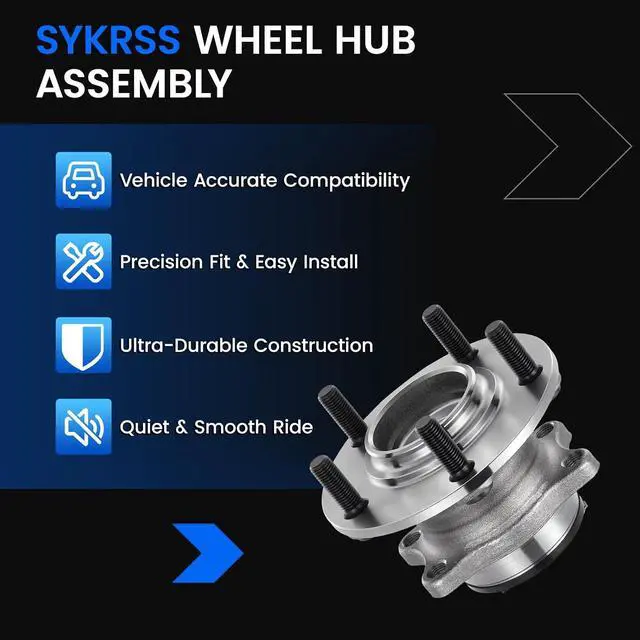 Alt view image 7 of 7 - 512381 Rear Wheel Bearing and Hub Assembly Compatible with Mitsubishi Lancer 2012-2017 2.0L 2.4L, for Outlander 2008-2013 2.4L 3.0L Gas, Fits for AWD Models, 1PCS