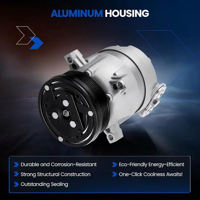 Alt view image 3 of 7 - 98272 Air Conditioning A/C Compressor with Clutch Compatible with Chevrolet Optra 2004-2007, Compatible with Suzuki Forenza 2004-2008, for Reno 2005-2008, 2.0L L4 GAS