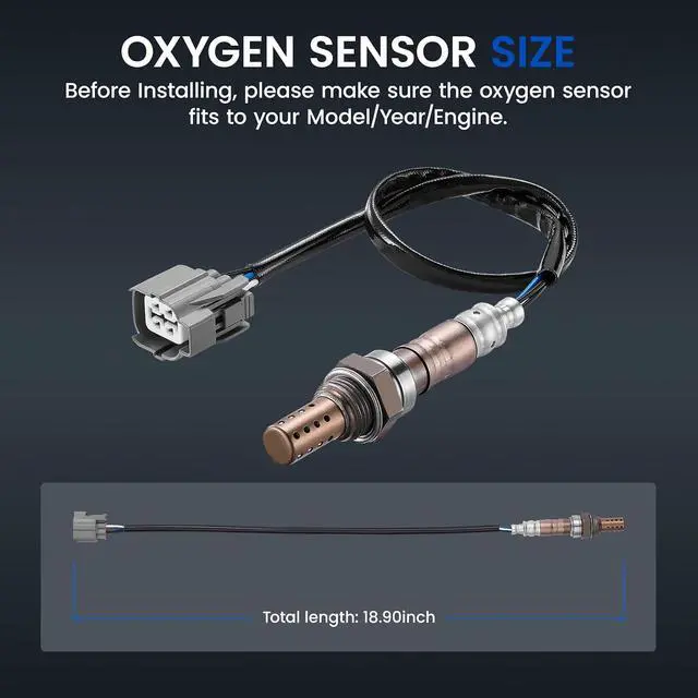 Alt view image 3 of 7 - Oxygen O2 Sensor 36531PAAA01 Upstream & Downstream Compatible with Honda Accord L4 2.3L 98-02, Oxygen Sensor Replacement, 36532PLRA11, 36532PAAL01, 36532PAAL02, 250-24620, 250-24343, 2PCS