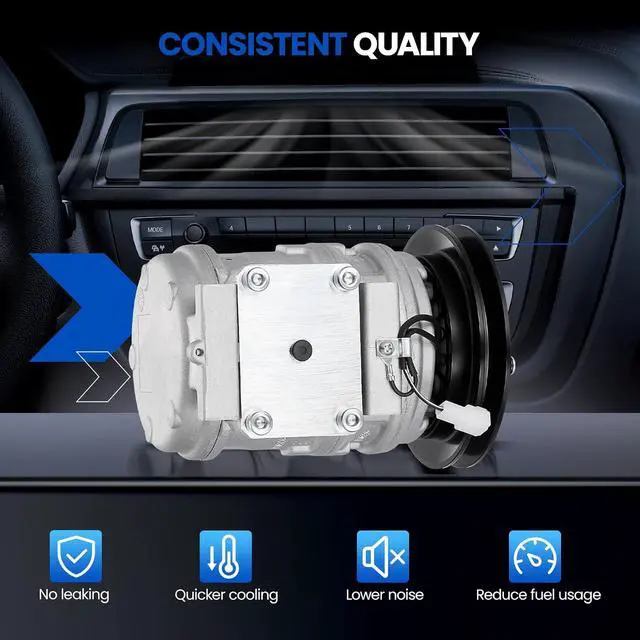 Alt view image 4 of 7 - 68369 Air Conditioning A/C Compressor with Clutch Compatible with Kia Sportage 1995-2001 2.0L, Compatible with Toyota 4Runner 1995 2.4L, for Pickup 1989-1995 2.4L