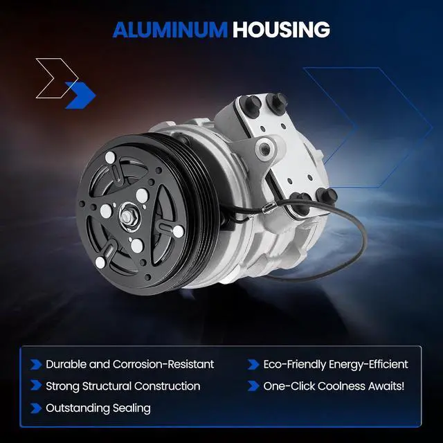 Alt view image 3 of 7 - 77311 Air Conditioning A/C Compressor with Clutch Compatible with Geo Metro 1989-1994 1.0L, for Tracker 89-93 1.6L, Compatible with Suzuki Swift 1992-1994 1.0L, 89-94 1.3L, for X-90 96-98 1.6L