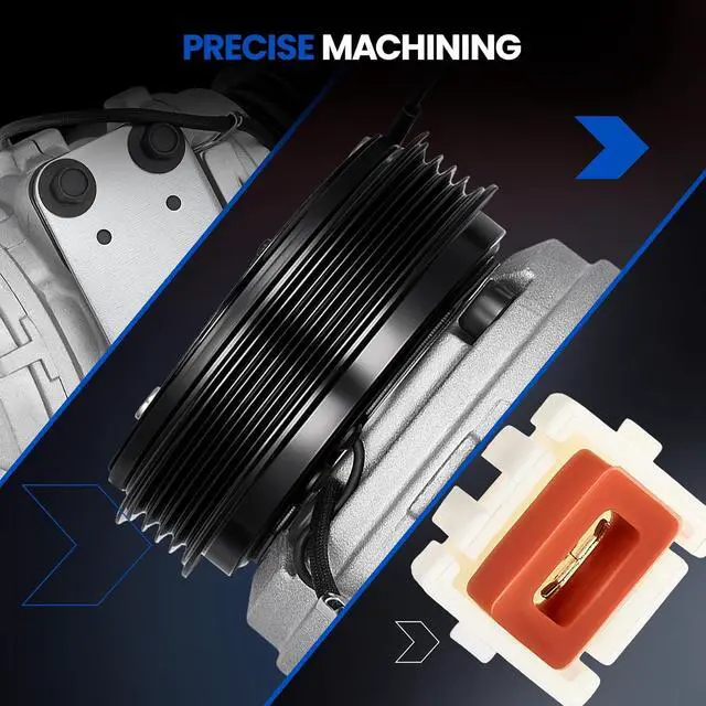Alt view image 7 of 7 - 77311 Air Conditioning A/C Compressor with Clutch Compatible with Geo Metro 1989-1994 1.0L, for Tracker 89-93 1.6L, Compatible with Suzuki Swift 1992-1994 1.0L, 89-94 1.3L, for X-90 96-98 1.6L