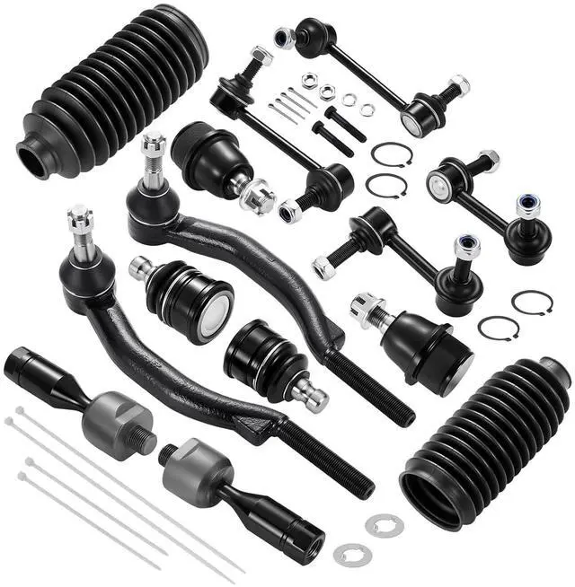 Main image of 14-PC Tie Rod Kits Compatible with Chevy Trailblazer 2003-2009,2xInner EV80965,2xOuter ES3675 ES3676,4xBall Joint K6663 K6664,4xStabilizer Bar Link K6665-K6668,2xdust cover