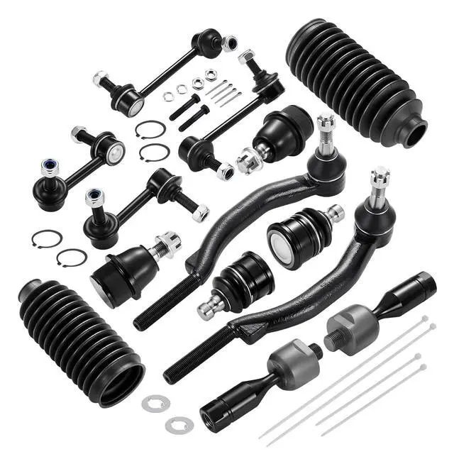 Alt view image 3 of 7 - 14-PC Tie Rod Kits Compatible with Chevy Trailblazer 2003-2009,2xInner EV80965,2xOuter ES3675 ES3676,4xBall Joint K6663 K6664,4xStabilizer Bar Link K6665-K6668,2xdust cover