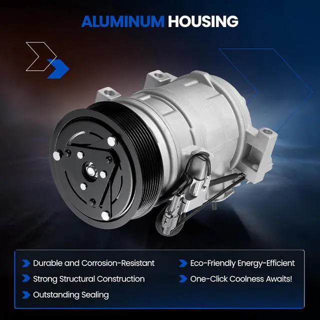 Alt view image 3 of 7 - 158327 Air Conditioning A/C Compressor with Clutch Compatible with Compatible with Lexus GX460 2010-2023 4.6L, for LX570 2008-2020 5.7L, Compatible with Toyota Land Cruiser 2008-2021 5.7L