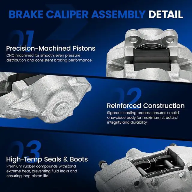 Alt view image 4 of 7 - Rear Brake Caliper Assembly Replaces for 19-230 19-231, Compatible with Volkswagen Beetle 1974-1979 1.6L H4, Compatible with Volkswagen Super Beetle 1974-1979 1.6L H4, GAS