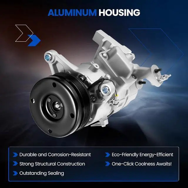 Alt view image 3 of 7 - 78371 Air Conditioning A/C Compressor with Clutch Compatible with Lexus GS300 1998-2005 3.0L L6, Compatible with Lexus IS300 2001-2005 3.0L L6, GAS
