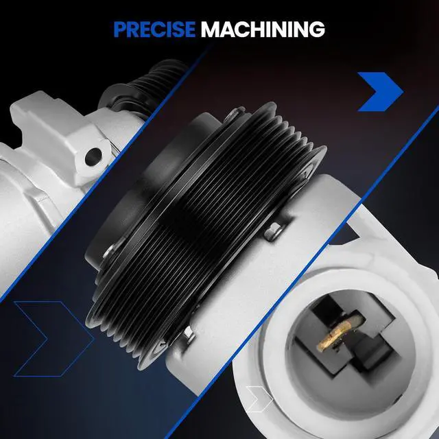Alt view image 5 of 7 - 98393 Air Conditioning A/C Compressor with Clutch Compatible with Scion tC 2007-2010 Coupe, L4 2.4L