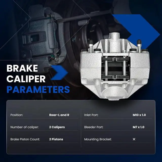 Alt view image 5 of 7 - Rear Brake Caliper Assembly Replaces for 19-230 19-231, Compatible with Volkswagen Beetle 1974-1979 1.6L H4, Compatible with Volkswagen Super Beetle 1974-1979 1.6L H4, GAS