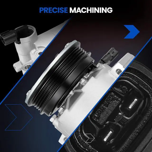 Alt view image 7 of 7 - 198360 Air Conditioning A/C Compressor with Clutch Compatible with Ford Escape 2013-2016 2.0L, Compatible with Lincoln MKC 2015-2016 2.0L 2.3L