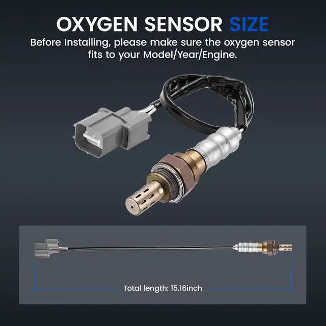Alt view image 3 of 7 - Oxygen O2 Sensor 234-4123 Upstream Compatible with Honda Civic 1.7L L4 2001-2005, Replacement 4Pins Oxygen Sensor for 36531PMSA01, 1PCS