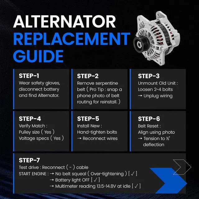 Alt view image 5 of 7 - Alternator Compatible with Subaru Legacy Outback Forester Baja Impreza, Compatible with Saab 9-2X, 2.5L H4, Fit for AMT0129 A2TB2891 113634 400-48053 13889 32-00-6062, 23700-AA370, 23700-AA37A