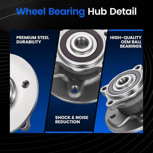 Alt view image 2 of 7 - 512304 Rear Wheel Bearing and Hub Assembly Compatible with Mini Cooper 2002-2006 1.6L L4, Gas, 2 PCS