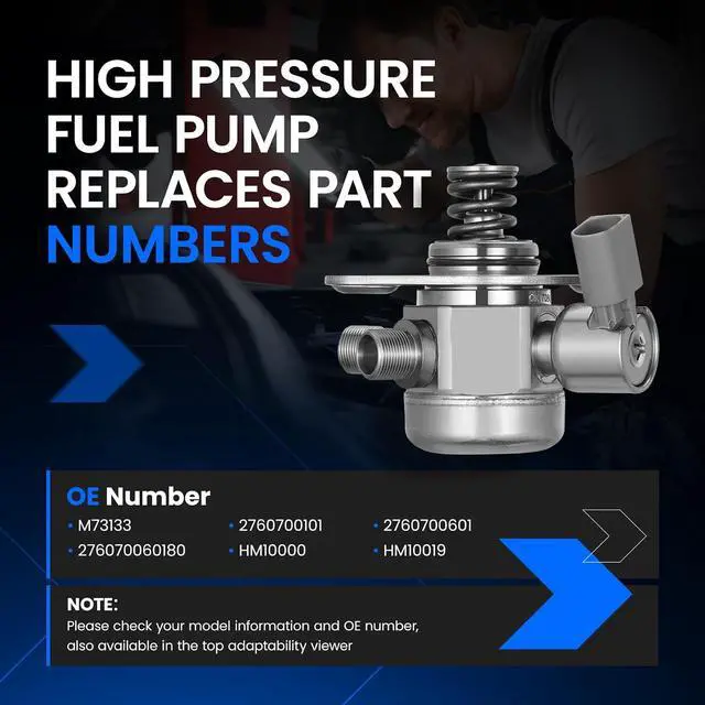 Alt view image 5 of 7 - M73133 High Pressure Fuel Pump Compatible with Mercedes-Benz 2013-2014 C300, 2012-2015 C350, 2012-2016 E350, 2013-2015 E400, 2016-2018 GLE350, 13-15 GLK350, 12-15 ML350, 2012 R350,12-16 SLK350