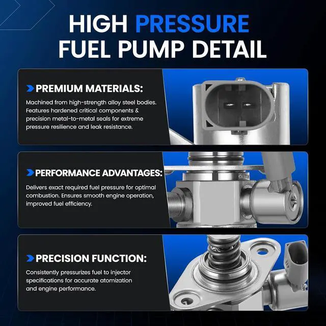 Alt view image 3 of 7 - M73133 High Pressure Fuel Pump Compatible with Mercedes-Benz 2013-2014 C300, 2012-2015 C350, 2012-2016 E350, 2013-2015 E400, 2016-2018 GLE350, 13-15 GLK350, 12-15 ML350, 2012 R350,12-16 SLK350