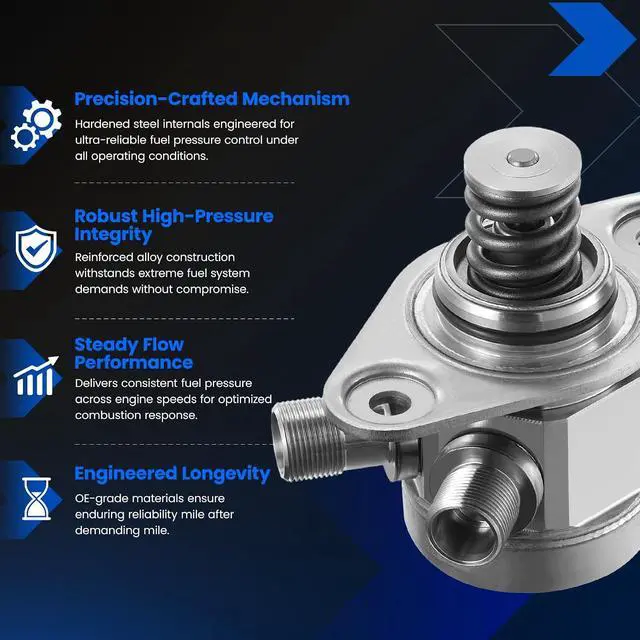 Alt view image 7 of 7 - M73133 High Pressure Fuel Pump Compatible with Mercedes-Benz 2013-2014 C300, 2012-2015 C350, 2012-2016 E350, 2013-2015 E400, 2016-2018 GLE350, 13-15 GLK350, 12-15 ML350, 2012 R350,12-16 SLK350