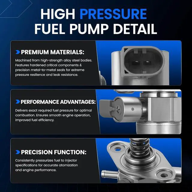 Alt view image 3 of 7 - HM10109 High Pressure Fuel Pump Compatible with INFINITI Q50 Q60, Compatible with Mercedes-Benz C300 C350e E300 GLC300 GLC350e Metris SLC300 SLK300 Sprinter 1500 Sprinter 2500