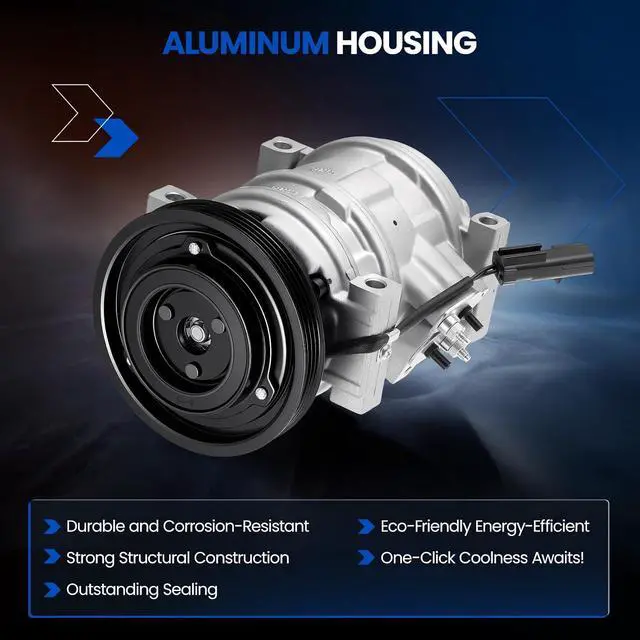Alt view image 3 of 7 - 78399 Air Conditioning A/C Compressor with Clutch Compatible with Chrysler PT Cruiser 2001-2010 2.4L, Compatible with Dodge Neon 2003-2005 2.0L 2.4L, for SX 2.0 2003-2005 2.0L