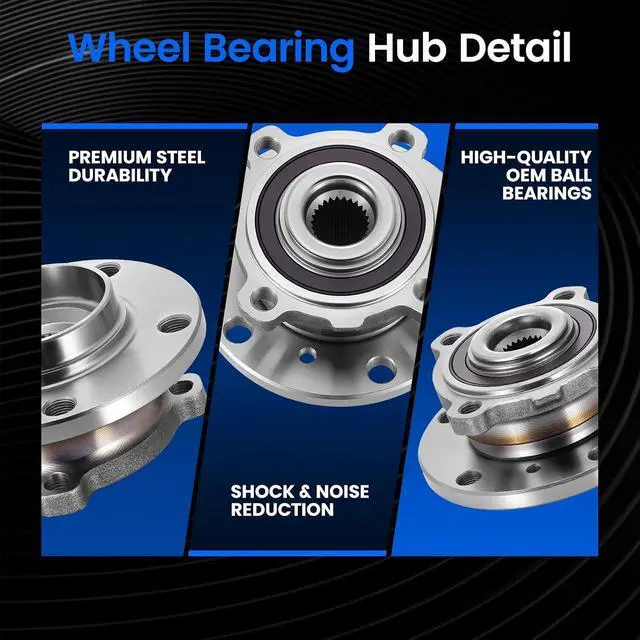 Alt view image 2 of 7 - 512573 Front+Rear Wheel Bearing and Hub Assembly Compatible with Mini Cooper Countryman 2011-2016 1.6L L4, Compatible with Mini Cooper Paceman 2013-2016, Gas, 2 PCS
