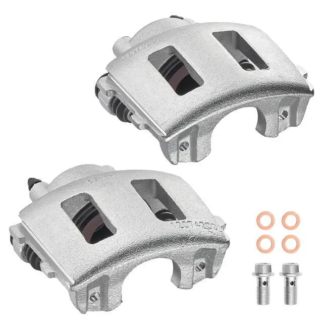 Alt view image 3 of 7 - Front Brake Caliper Assembly Replaces for 18-4339 18-4340, Compatible with Jeep Cherokee 1990-2000 2.5L 4.0L, for TJ 1997-2002 2.5L 4.0L, Compatible with Jeep Wrangler 2003-2006 2.4L